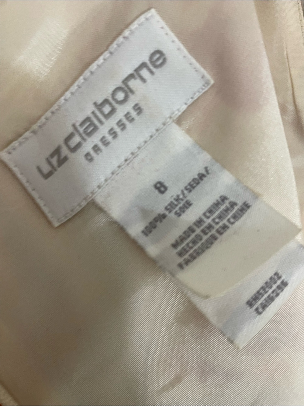 Liz Claiborne Vintage Cream Fit-and-Flare Dress with Orange & Red Floral Print - Picture 8 of 10